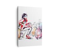 Cuadro Sobre Lienzo 80x120cm Cuadros Pared Mujer bolsas viajes turismo Wall Art