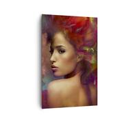 Cuadro Sobre Lienzo 80x120cm Cuadros Pared mujer cara Wall Art Prints Decor