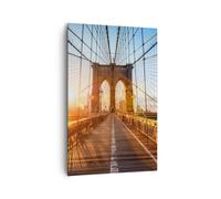 Cuadro Sobre Lienzo 80x120cm Cuadros Pared Nueva york puente Wall Art Prints