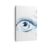 Cuadro Sobre Lienzo 80x120cm Cuadros Pared Ojo Azul Ola humana Wall Art Prints