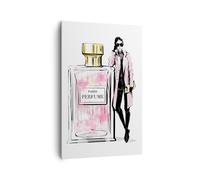 Cuadro Sobre Lienzo 80x120cm Cuadros Pared Perfume Mujer Elegancia Wall Art