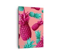 Cuadro Sobre Lienzo 80x120cm Cuadros Pared piña fruta jugo Wall Art Prints Decor