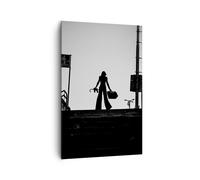 Cuadro Sobre Lienzo 80x120cm Cuadros Pared Sombra Fotografía Escaleras Wall Art