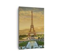 Cuadro Sobre Lienzo 80x120cm Cuadros Pared Torre Eiffel Francia París Wall Art