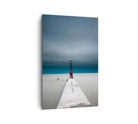 Cuadro Sobre Lienzo 80x120cm Cuadros Pared Torre Playa Cielo Wall Art Prints