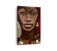 Cuadro Sobre Lienzo 80x120cm Cuadros Pared una mujer África Wall Art Prints