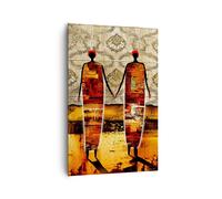 Cuadro Sobre Lienzo 80x120cm Cuadros Pareja africa desierto folklore Wall Art