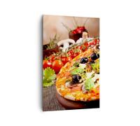 Cuadro Sobre Lienzo 80x120cm Cuadros Pizza comida Italia la tradición Wall Art