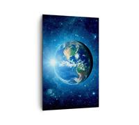 Cuadros Decoracion Salon Tierra universo estrellas galaxia Lienzos decorativos 80x120cm Cuadro Sobre Lienzo Moderno Vertical Dormitorio Cuadros Pared Imágenes Wall Art Prints Grande PA80x120-2943