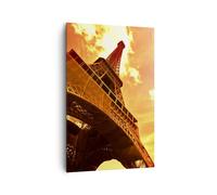 Cuadro Sobre Lienzo 80x120cm Cuadros Torre Eiffel París ciudad construcción Art