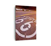 Cuadro Sobre Lienzo 80x120cm Cuadros Usa road way 66 libertad viajar Wall Art