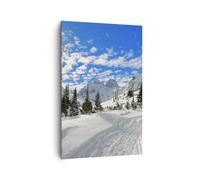 Cuadro Sobre Lienzo 80x120cm Cuadros Valle nubes avalancha deportes Wall Art