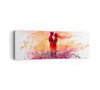 Cuadro Sobre Lienzo 90x30cm Cuadros Pared Amor Pareja luna de miel Wall Art