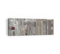 Cuadro Sobre Lienzo 90x30cm Cuadros Pared Arquitectura Dibujo Montmartre Art