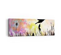 Cuadro Sobre Lienzo 90x30cm Cuadros Pared artística carácter nube flor Wall Art