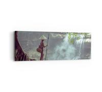 Cuadro Sobre Lienzo 90x30cm Cuadros Pared Asia Niño Cascada Wall Art Prints