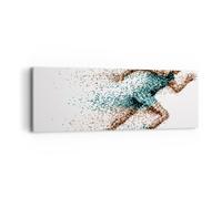 Cuadro Sobre Lienzo 90x30cm Cuadros Pared Atleta velocista deporte corredor Art