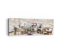 Cuadro Sobre Lienzo 90x30cm Cuadros Pared Autocaravana Boho Muebles Wall Art