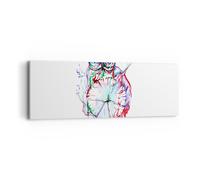 Cuadro Sobre Lienzo 90x30cm Cuadros Pared Búho inteligente criatura Niños Art