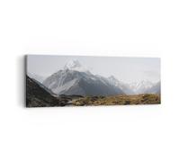 Cuadro Sobre Lienzo 90x30cm Cuadros Pared Camino Montaña Cumbres Wall Art Prints