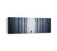 Cuadro Sobre Lienzo 90x30cm Cuadros Pared Carácter Bosque Soledad Wall Art