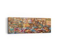 Cuadro Sobre Lienzo 90x30cm Cuadros Pared Colores Ciudad Turquía Wall Art Prints