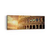 Cuadro Sobre Lienzo 90x30cm Cuadros Pared Coloseum Roma Arquitectura Italia Art