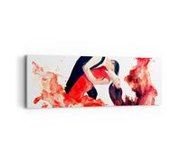 Cuadro Sobre Lienzo 90x30cm Cuadros Pared Danza clubbing actividades niña Art