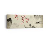 ARTTOR Lienzos decorativos Flor Cerezas Japón Cuadro Sobre Lienzo Moderno 90x30cm Cuadros Decoracion Salon Dormitorio Cocina Cuadros Pared Imágenes Wall Art Prints Decor Canvas AB90x30-5020