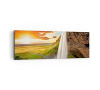 Cuadro Sobre Lienzo 90x30cm Cuadros Pared geología Islandia Prado Wall Art