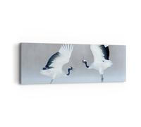 Cuadro Sobre Lienzo 90x30cm Cuadros Pared Grullas Lucha Danza Wall Art Prints