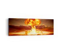 Cuadro Sobre Lienzo 90x30cm Cuadros Pared Guerra bomba nuclear seta apocalipsis