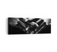Cuadro Sobre Lienzo 90x30cm Cuadros Pared Guitarra Músico Música Wall Art Prints