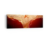 Cuadro Sobre Lienzo 90x30cm Cuadros Pared Hombre montaña libertad Wall Art