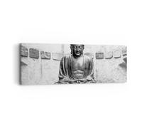 Cuadro Sobre Lienzo 90x30cm Cuadros Pared Japonés Buda Estatua Wall Art Prints