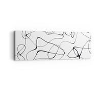 Cuadro Sobre Lienzo 90x30cm Cuadros Pared Línea Nada Patrón Wall Art Prints