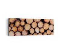 Cuadro Sobre Lienzo 90x30cm Cuadros Pared Madera Troncos Troncos Wall Art Prints