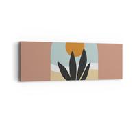 Cuadro Sobre Lienzo 90x30cm Cuadros Pared Minimalista Ventana Flor Wall Art