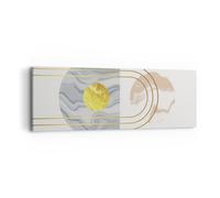Cuadro Sobre Lienzo 90x30cm Cuadros Pared moderno dorado abstracto Wall Art