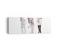 Cuadro Sobre Lienzo 90x30cm Cuadros Pared Niñas Moda Tendencias reunión Wall Art