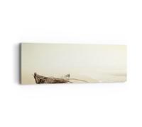 Cuadro Sobre Lienzo 90x30cm Cuadros Pared Łódź Naufragio Mar Wall Art Prints