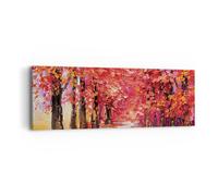 Cuadro Sobre Lienzo 90x30cm Cuadros Pared Otoño Parque Avenida Wall Art Prints