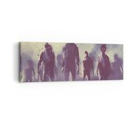 Cuadro Sobre Lienzo 90x30cm Cuadros Pared Personajes Halloween Misterio Wall Art