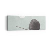 Cuadro Sobre Lienzo 90x30cm Cuadros Pared Piedra Palanca Física Wall Art Prints