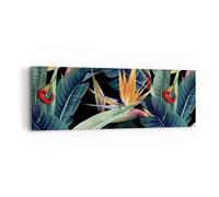 Cuadro Sobre Lienzo 90x30cm Cuadros Pared Planta Tropicales Flor Wall Art Prints