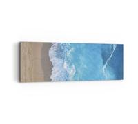 Cuadro Sobre Lienzo 90x30cm Cuadros Pared Playa Borde Mar Wall Art Prints Decor