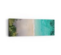 Cuadro Sobre Lienzo 90x30cm Cuadros Pared Playa Trópico Borde Wall Art Prints