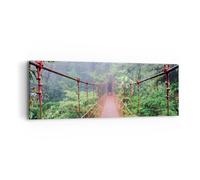 Cuadro Sobre Lienzo 90x30cm Cuadros Pared Puente Suspendido Costa Rica Wall Art