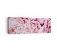 Cuadro Sobre Lienzo 90x30cm Cuadros Pared Ramo Flores Rosa Wall Art Prints Decor