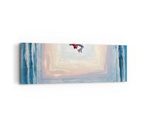 Cuadro Sobre Lienzo 90x30cm Cuadros Pared Salto Libertad Surrealismo Wall Art